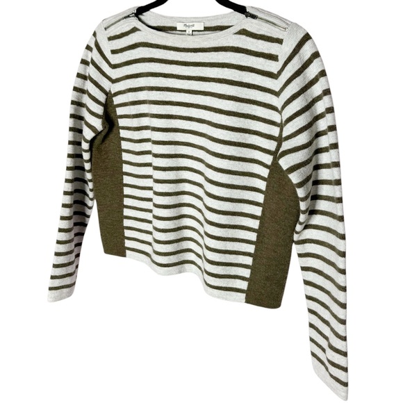 Madewell | Striped Cotton-Wool Blend Pullover Sweater | Size S | EUC - Picture 2 of 8